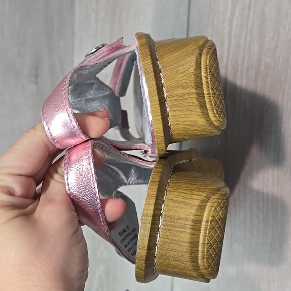 Alegria PG LiteKEN-844 Pink Leather Hook&loop Platform Sandals Shoes Sz 37/7-7.5 - Picture 5 of 12